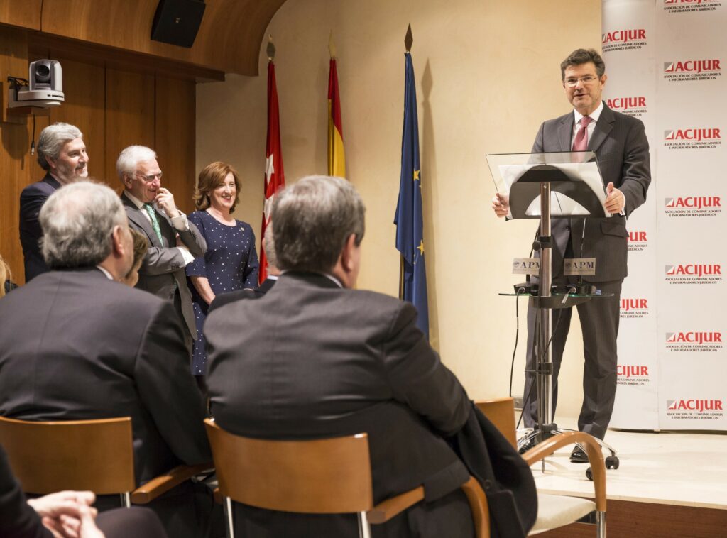 El ministro de Justicia, Rafael Catalá, estará presente de nuevo este año en los Premios Puñetas de ACIJUR