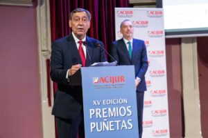 Julián Sánchez Melgar, magistrado del Tribunal Supremo, durante su intervención al recoger su premio.